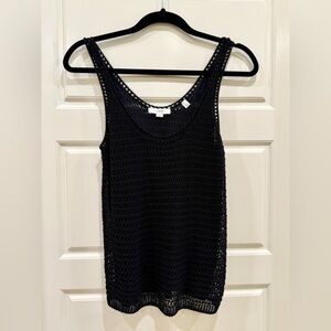 Vince Black Knit Sleeveless Tank Top